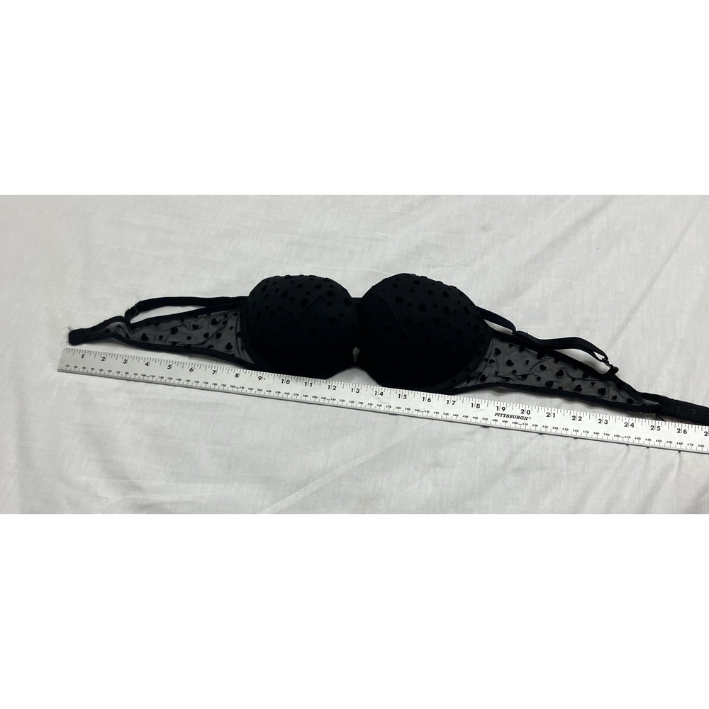 Victory Secret 36B Black Hearts! Beautiful Bra - Picture 5 of 5